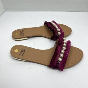 Hippie Laundry Women's Sandals Slides Sz 8.5 Pearls Excellent Boho Resort Beach